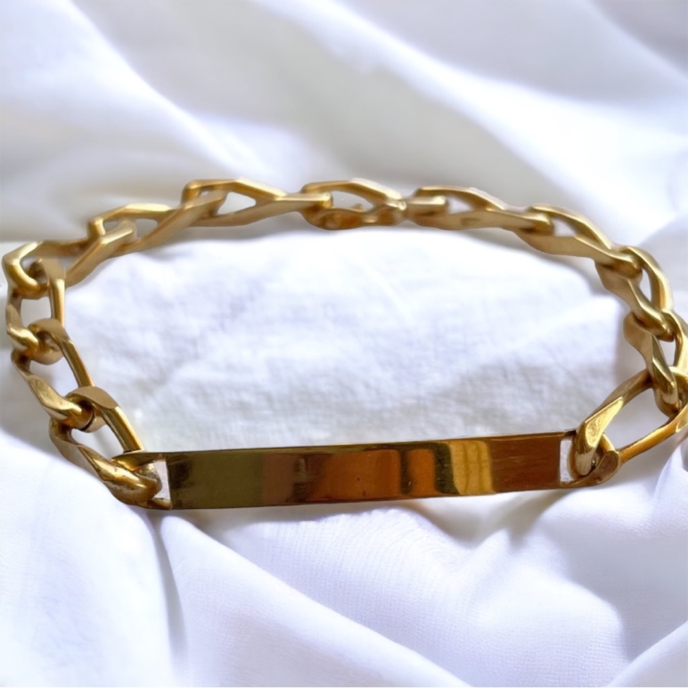 Vintage engravable ID bracelet